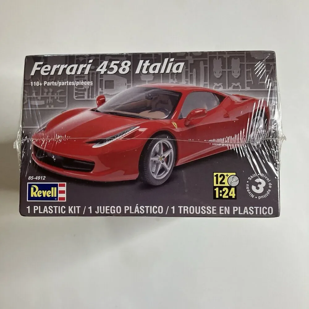 2011 Revell Ferrari 458 Italia 1/24 Scale Model Kit Factory Sealed Skill 3
